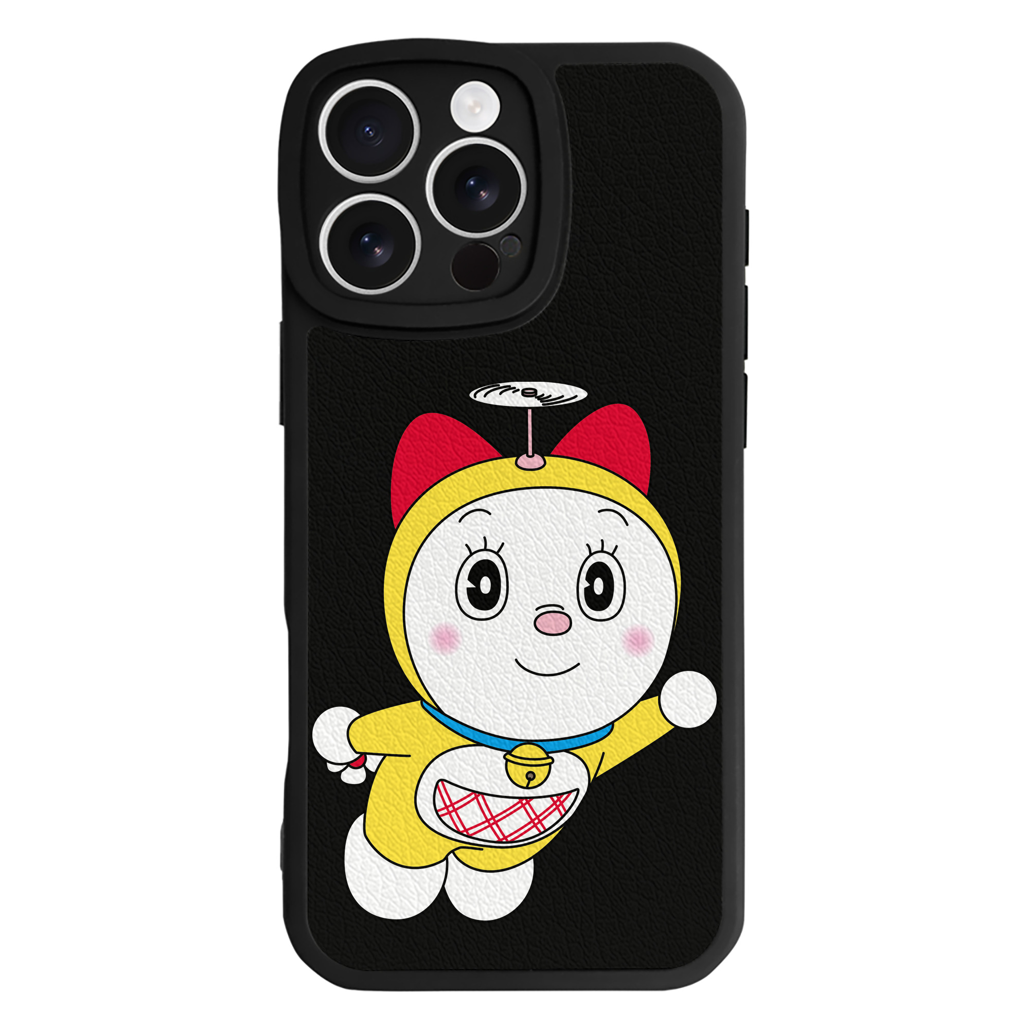 （画像用） ドラえもん ドラミ Doraemon Dorami 【iPhone 16シリーズ対応】シリコンスマホケース（レザー調） 材質：シリコン